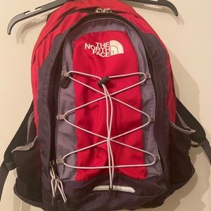 Red north face backpack